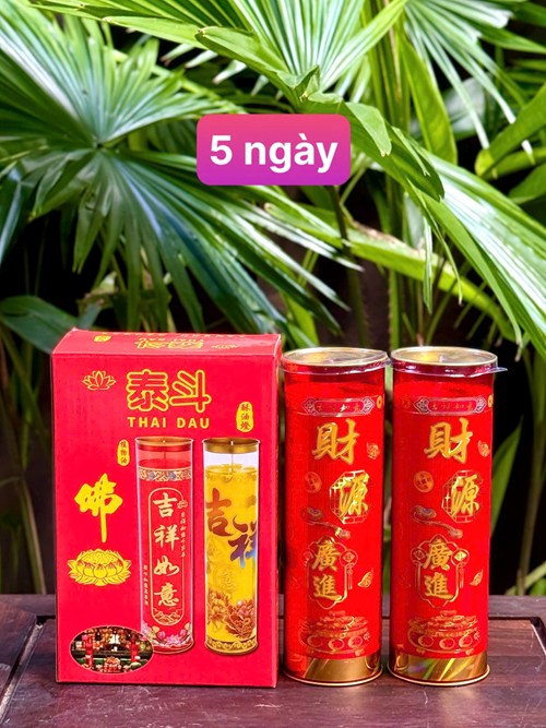 Đèn cầy 5 ngày T24 đỏ