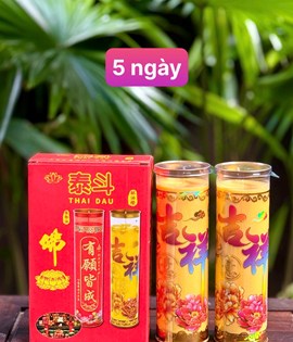 Đèn cầy 5 ngày T24 vàng