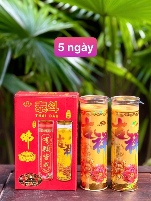 Đèn cầy 5 ngày T24 vàng