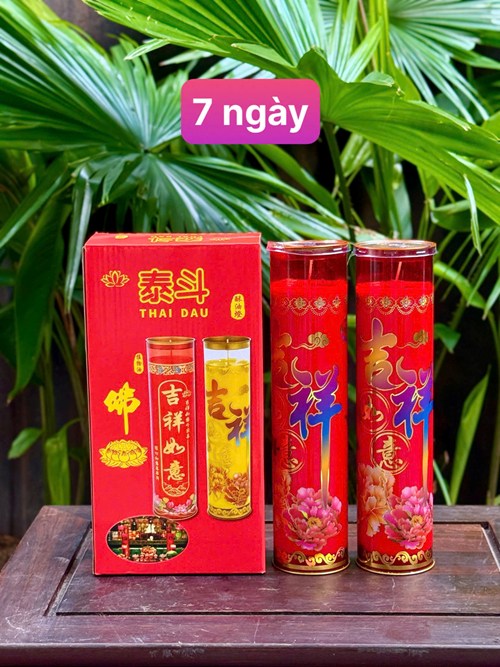 Đèn cầy 7 ngày T15 đỏ