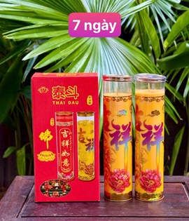 Đèn cầy 7 ngày T15 vàng