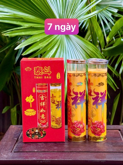 Đèn cầy 7 ngày T15 vàng