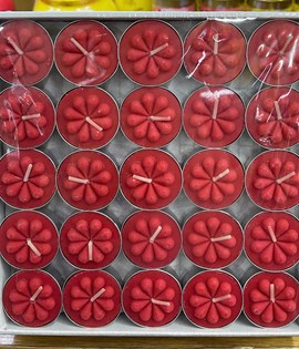 đèn cầy sáp 4h đỏ