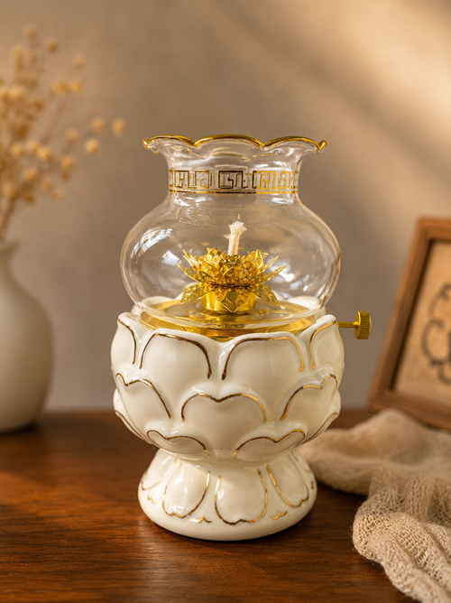 đèn dầu 3 tầng sen nhỏ