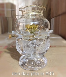 đèn dầu pha lê 05 nhỏ trắng