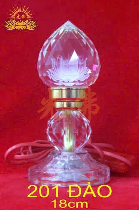 đèn pha lê 201 đào