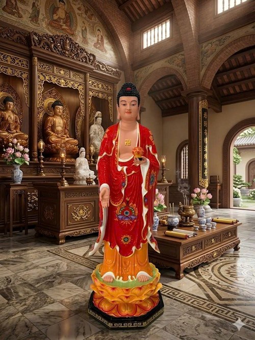 di đà đứng áo đỏ 80cm