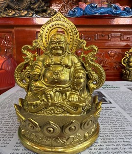 di lặc cục vàng nhỏ 12cm vàng sáng