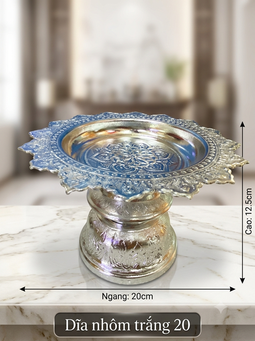 DĨA NHÔM TRẮNG 20cm