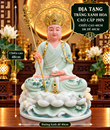 địa tạng đá trắng xanh hoa cao cấp 19in - đá đài loan
