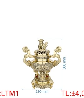 đỉnh lư tròn tay mây LTTM1 - 37CM