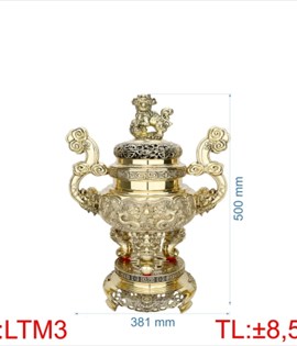 đỉnh lư tròn tay mây LTTM3 -50CM