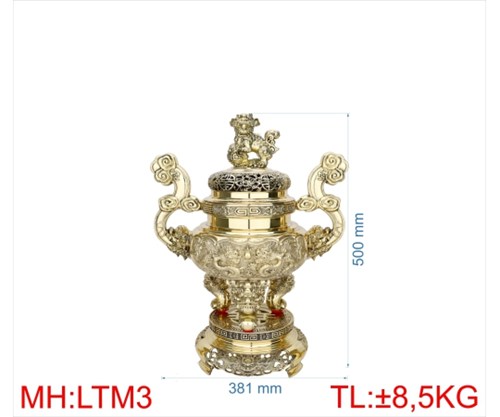 đỉnh lư tròn tay mây LTTM3 -50CM