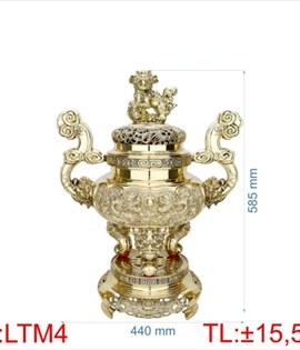 đỉnh lư tròn tay mây LTTM4- 60CM