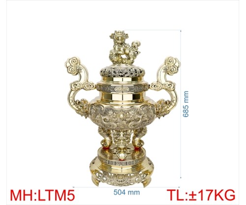 đỉnh lư tròn tay mây LTTM5- 68CM