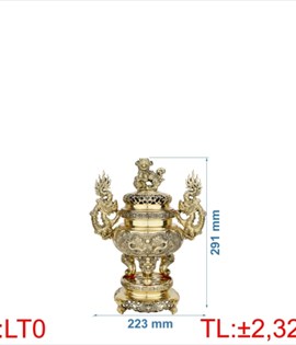 đỉnh lư tròn tay rồng LT0 - 29CM