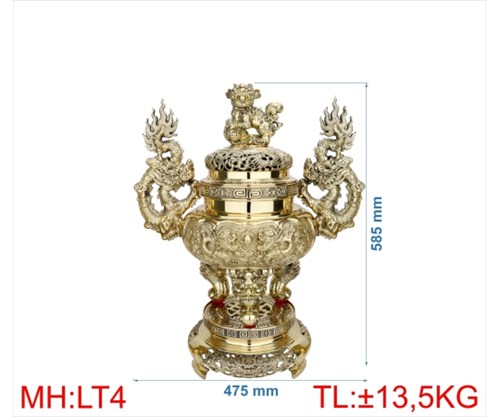 đỉnh lư tròn tay rồng LT4 - 60CM
