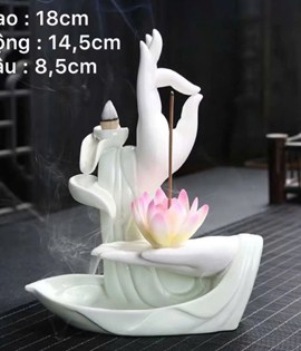 Đốt trầm bàn tay 0092 xanh ngọc