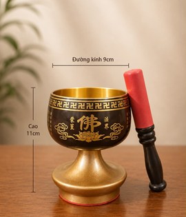 Chuông  tâm kinh tay cầm 3.5in