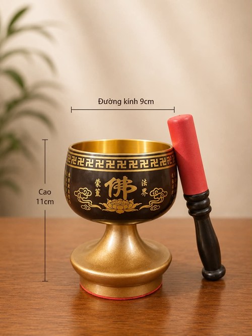 Chuông  tâm kinh tay cầm 3.5in