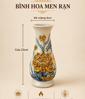 lọ huệ men rạn h23