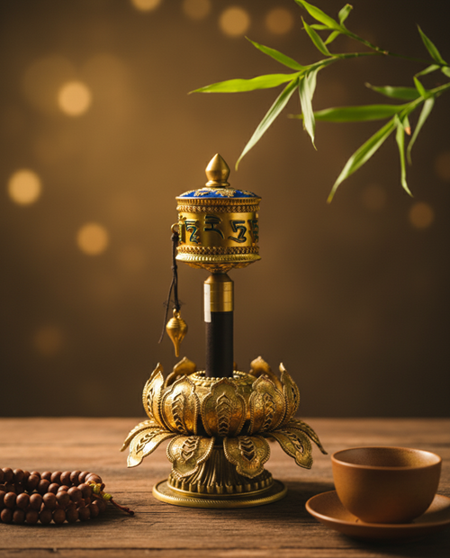 KINH LUÂN QUAY TAY NHỎ 19CM XANH