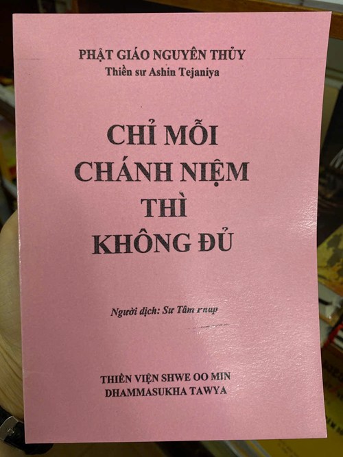 Chỉ Mỗi Chánh Niệm Thì Không Đủ ( photo)