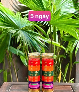 Đèn cầy ống ngũ sắc 5 ngày