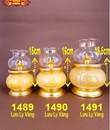 đèn dầu lưu ly kinh lớn 1491 vàng