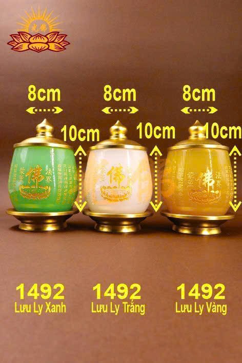 chung nước lưu ly kinh nhỏ 1492 xanh