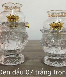 đèn dầu 07 nhỏ trắng