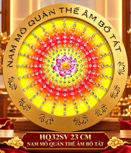 Hào Quang 32SV 23CM SEN QUAN ÂM VIỀN VÀNG