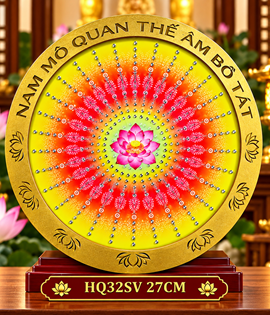 Hào Quang 32SV 27CM SEN QUAN ÂM VIỀN VÀNG