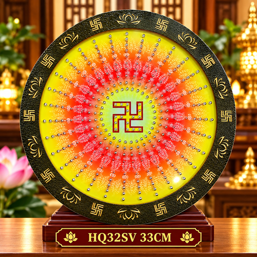 Hào Quang 32SV 33CM CHỮ VẠN VIỀN ĐEN