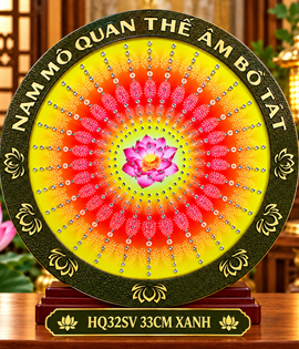 Hào Quang 32SV 33CM SEN QUAN ÂM VIỀN XANH