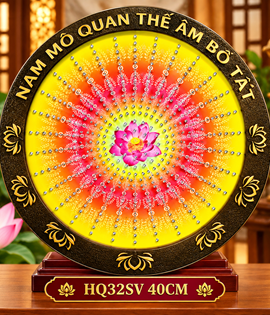 Hào Quang 32SV 40CM SEN QUAN ÂM VIỀN ĐEN