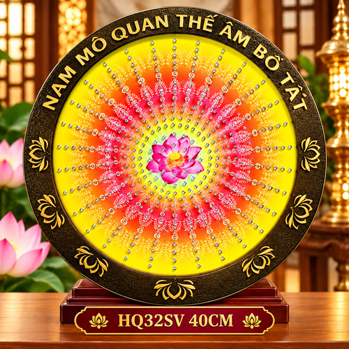Hào Quang 32SV 40CM SEN QUAN ÂM VIỀN ĐEN