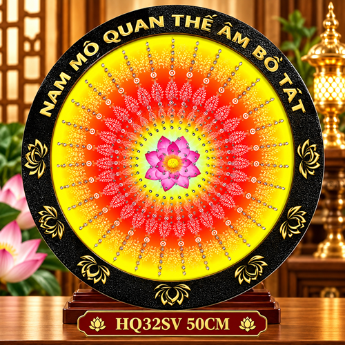 Hào Quang 32SV 50CM SEN QUAN ÂM VIỀN ĐEN
