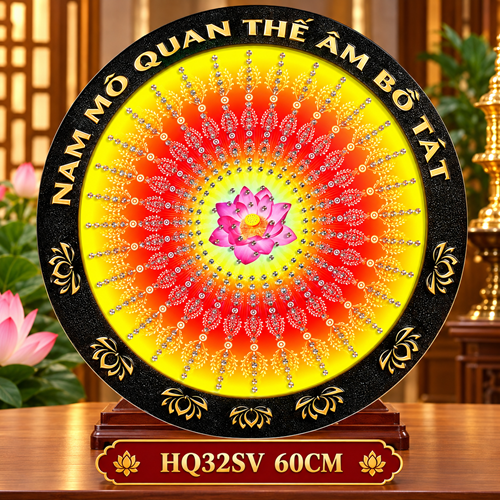 Hào Quang 32SV 60CM SEN QUAN ÂM VIỀN ĐEN