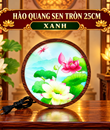 HÀO QUANG SEN TRÒN 25CM XANH