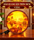 HÀO QUANG SEN TRÒN 30CM VÀNG