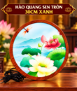 HÀO QUANG SEN TRÒN 30CM XANH