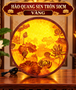 HÀO QUANG SEN TRÒN 50CM VÀNG