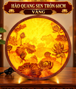 HÀO QUANG SEN TRÒN 60CM VÀNG
