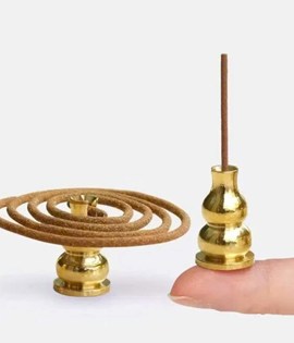 Hồ lô cấm nhang đồng