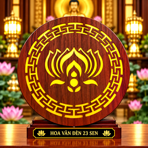 HOA VĂN ĐÈN 23CM SEN