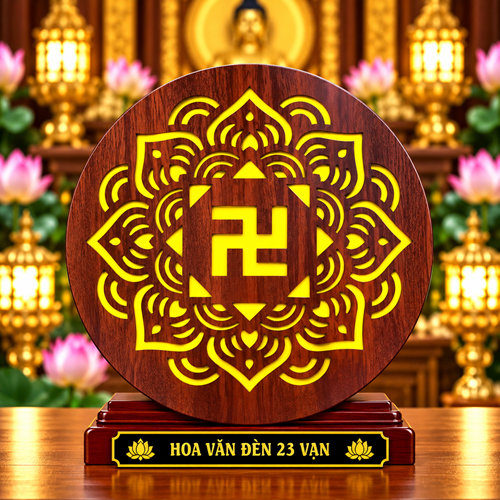 HOA VĂN ĐÈN 23CM VẠN