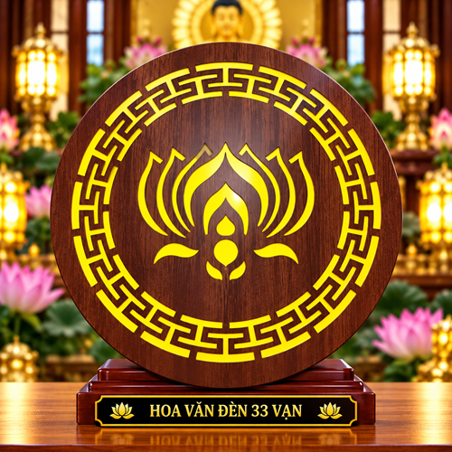 HOA VĂN ĐÈN 33CM SEN