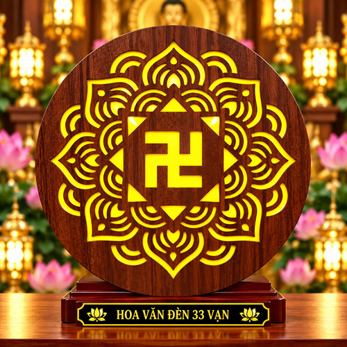 HOA VĂN ĐÈN 33CM VẠN