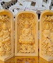Hộp Gỗ 3 Mặt Phật Nhỏ ( thế chí-di đà- quan âm) ngồi kiểu 1